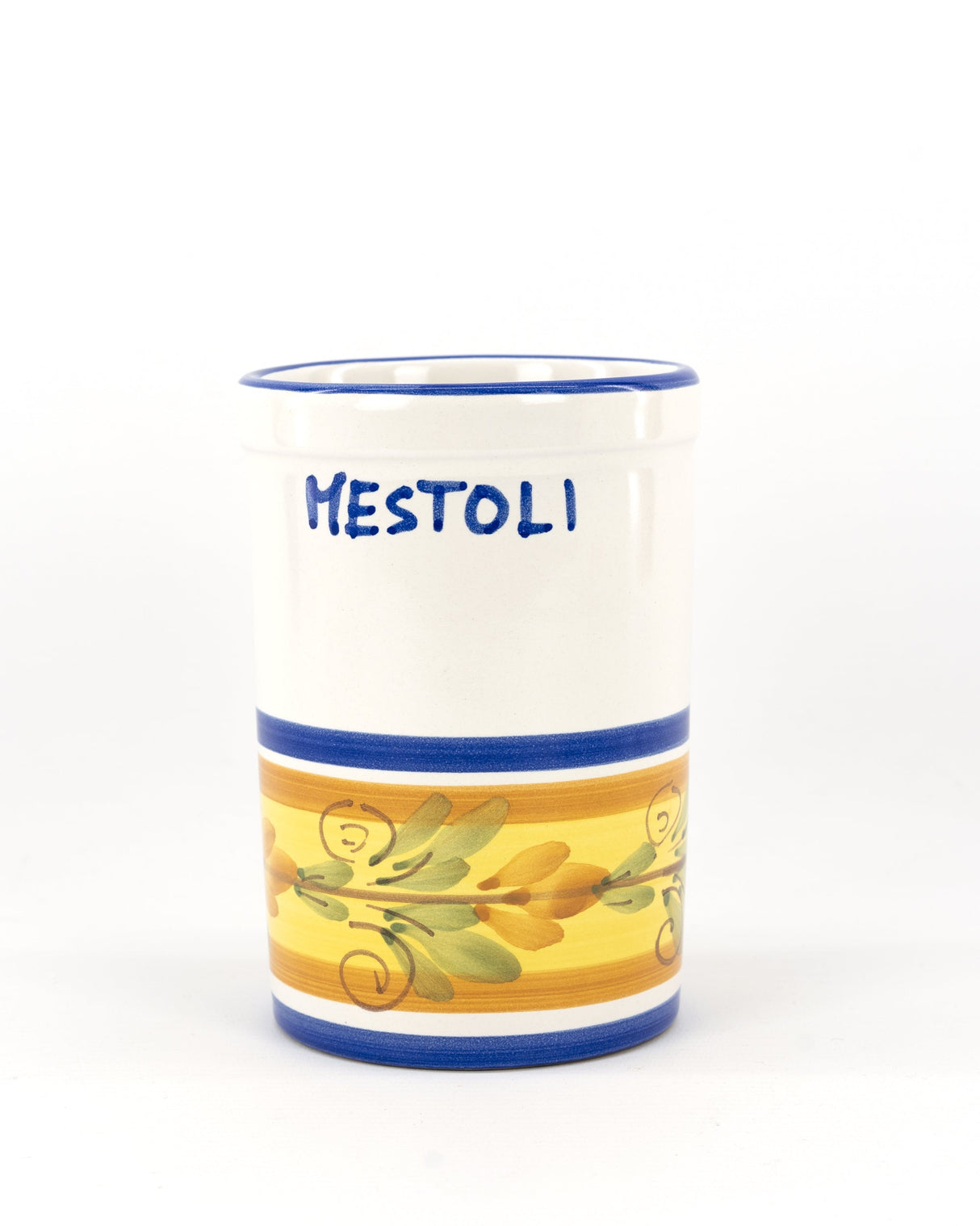 Barattolo portamestoli in ceramica H cm 16 decoro FLORA