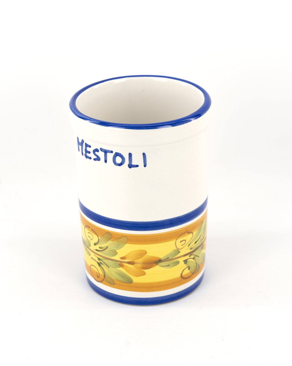 Barattolo portamestoli in ceramica H cm 16 decoro FLORA