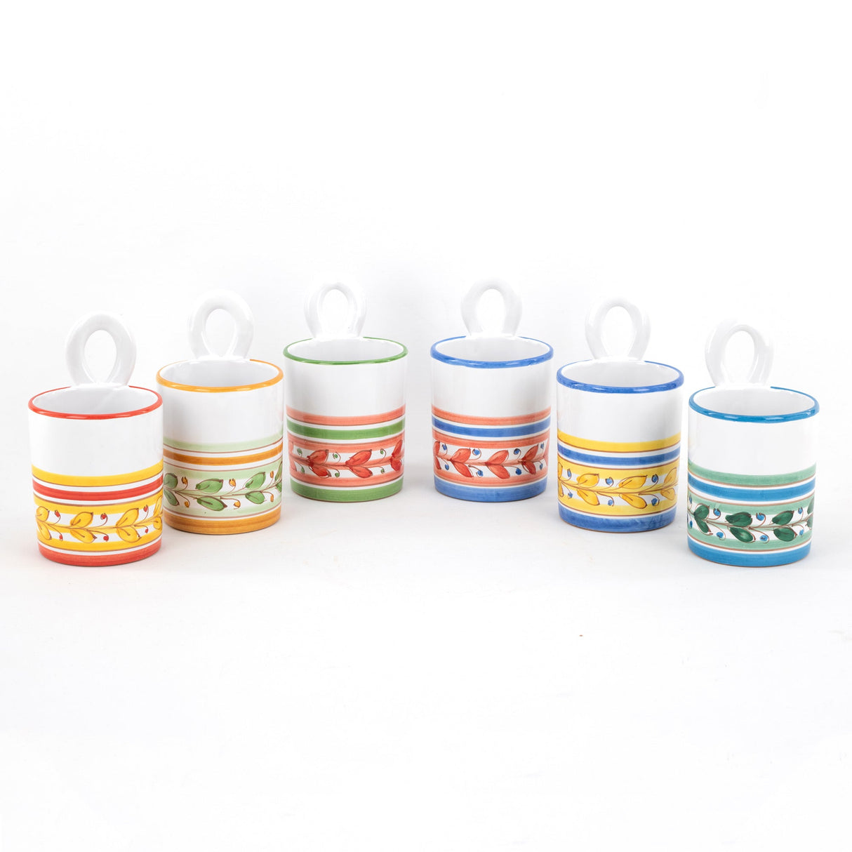 Colaposate con occhiello in ceramica H cm 15 decoro ACANTO