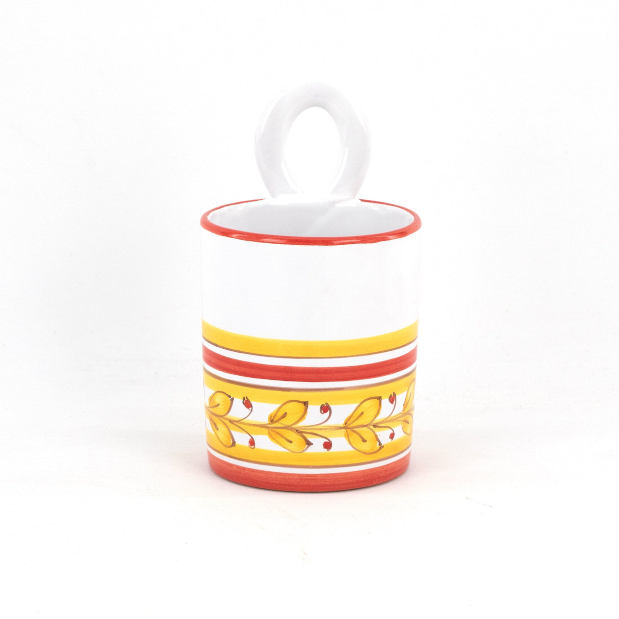 Colaposate con occhiello in ceramica H cm 15 decoro ACANTO