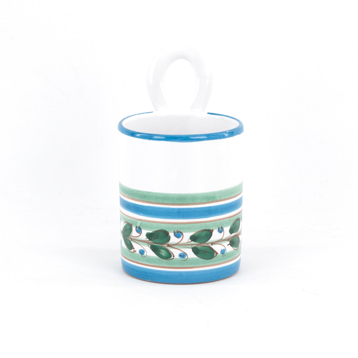 Colaposate con occhiello in ceramica H cm 15 decoro ACANTO