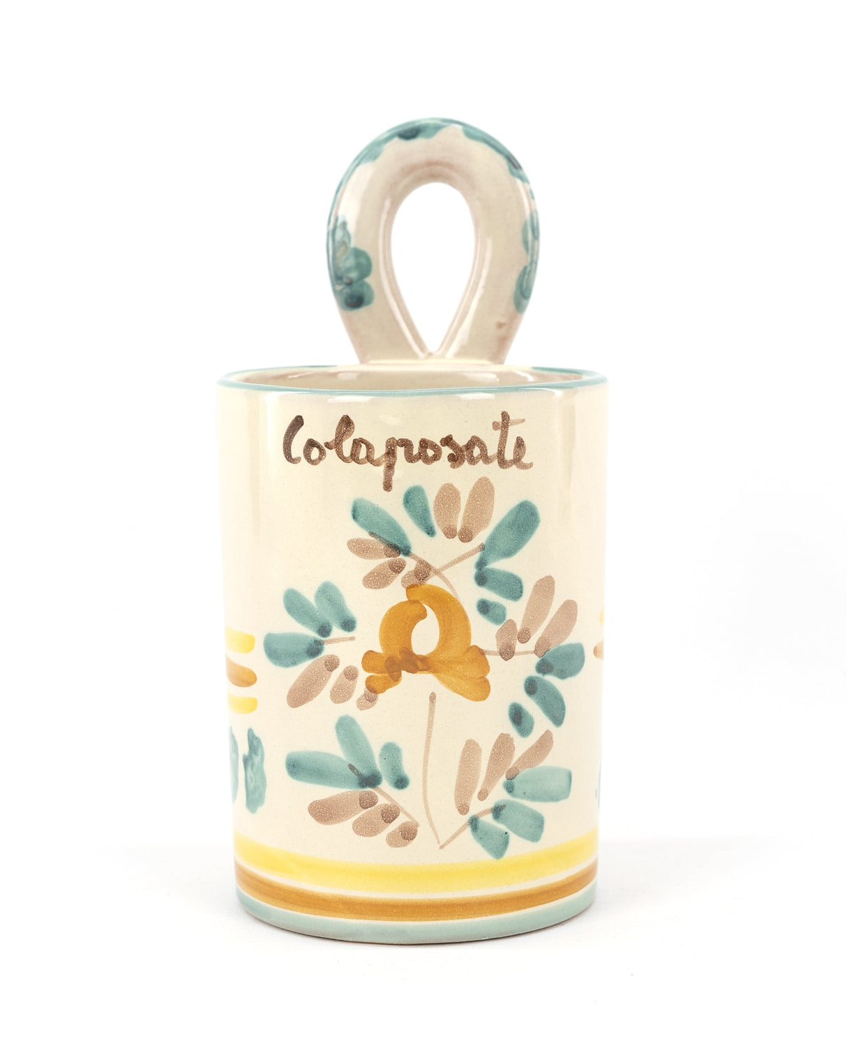 Colaposate con occhiello in ceramica H cm 20 decoro ROSANTICA