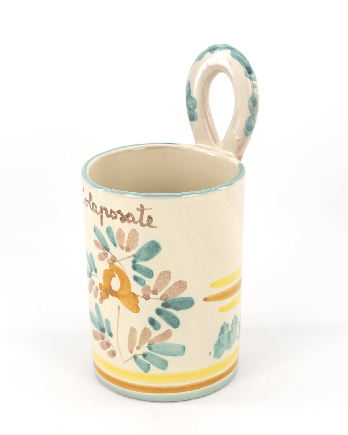 Colaposate con occhiello in ceramica H cm 20 decoro ROSANTICA