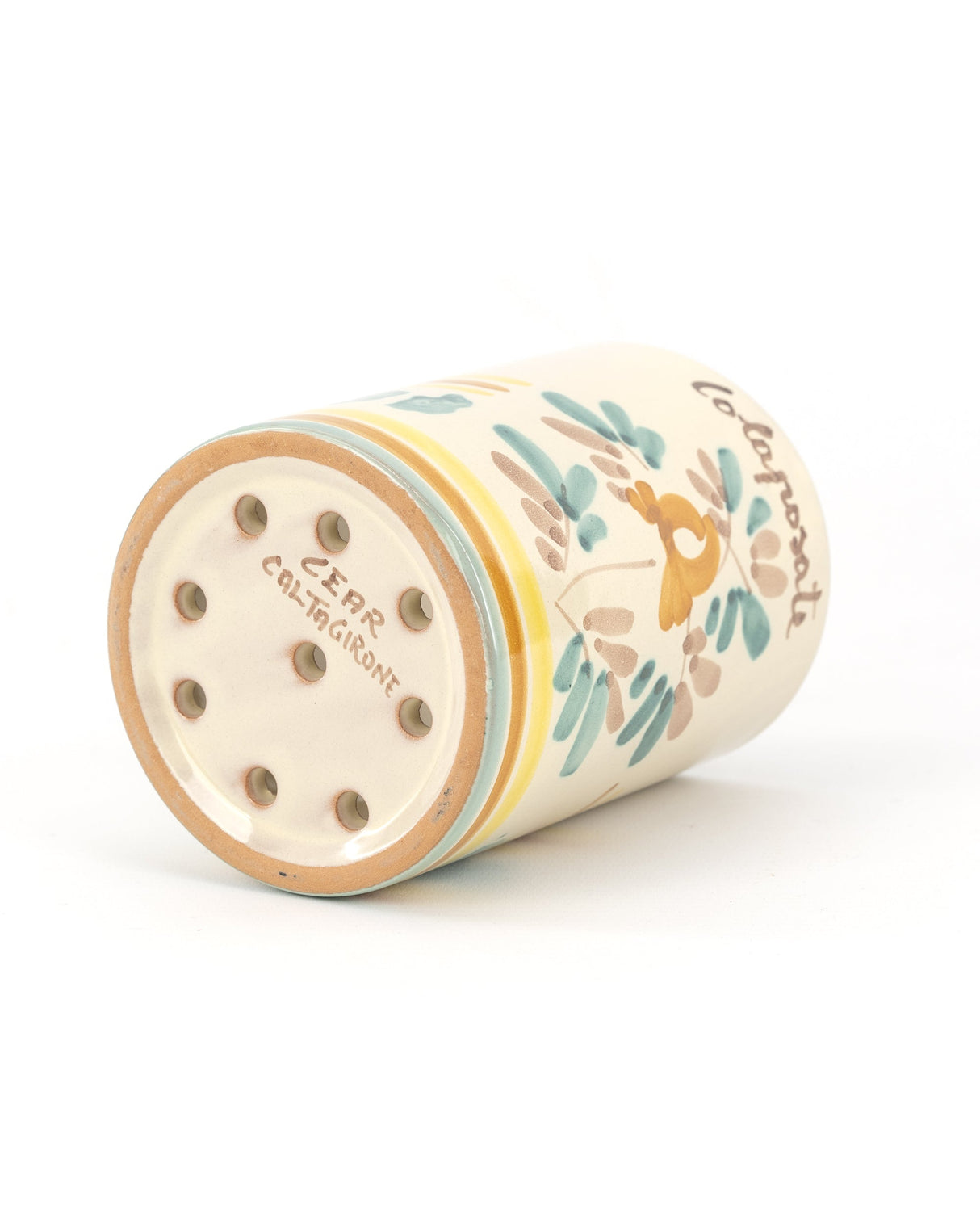 Colaposate con occhiello in ceramica H cm 20 decoro ROSANTICA