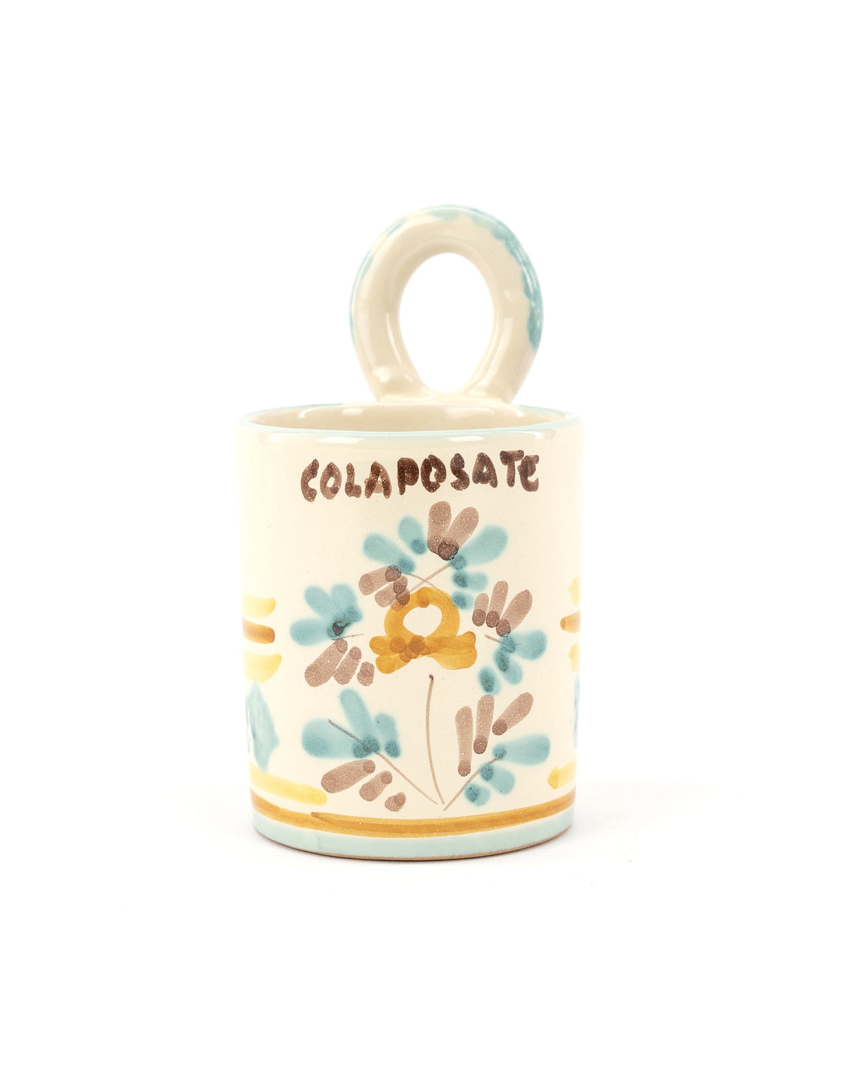 Colaposate con occhiello in ceramica H cm 15 decoro ROSANTICA