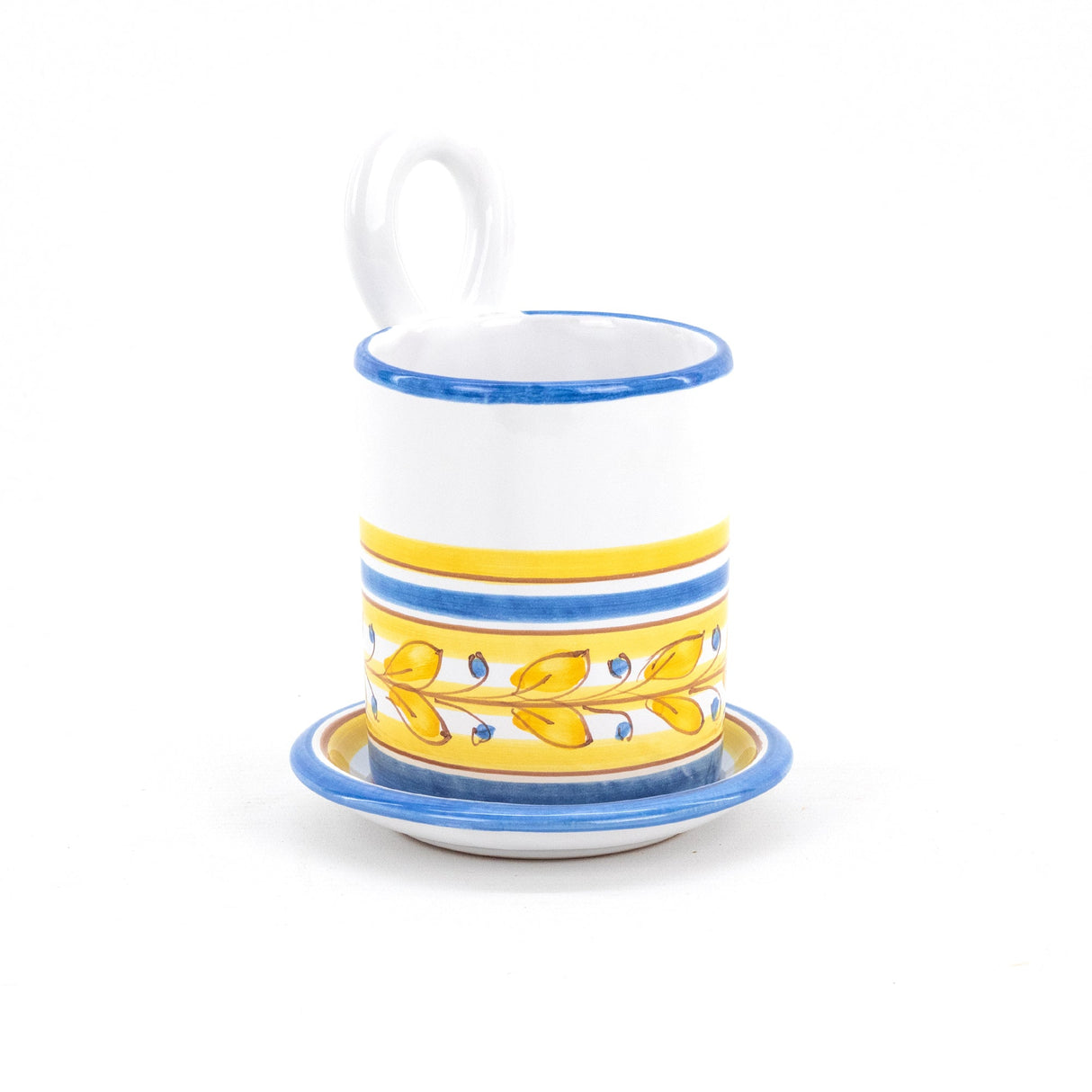 Colaposate con piattino in ceramica H cm 15 decoro ACANTO