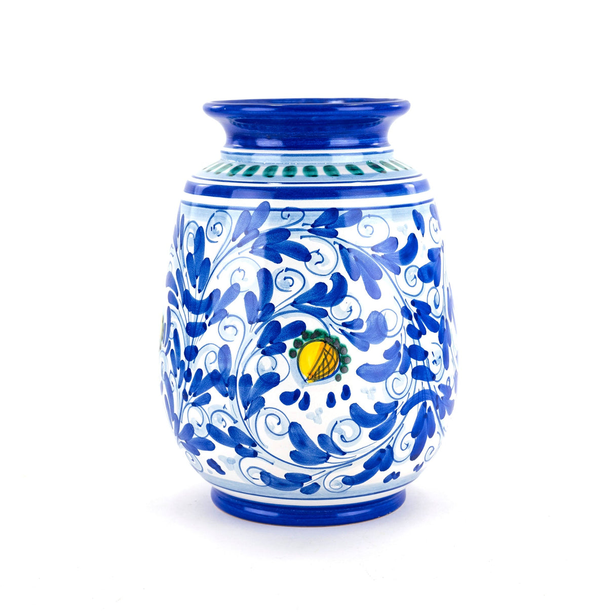 Vaso Ornamentale Blu in Ceramica Siciliana