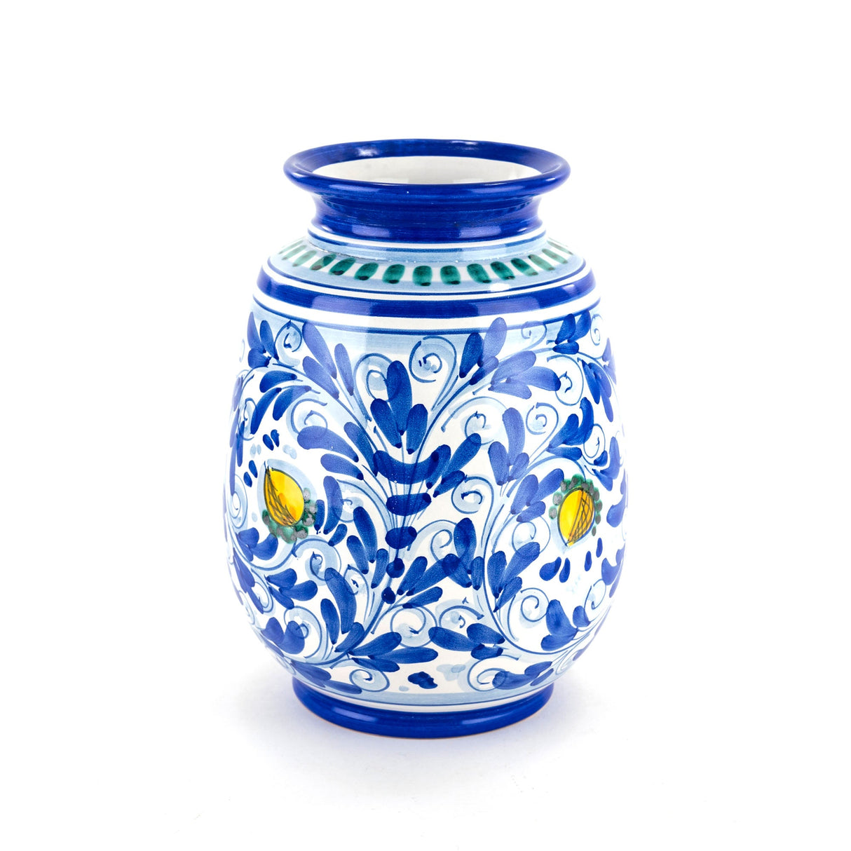 Vaso Ornamentale Blu in Ceramica Siciliana