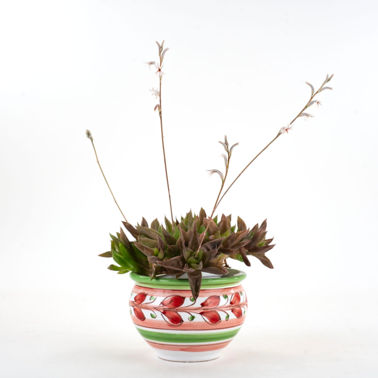 Set 5 vasetti in Ceramica di Caltagirone Fatto a Mano