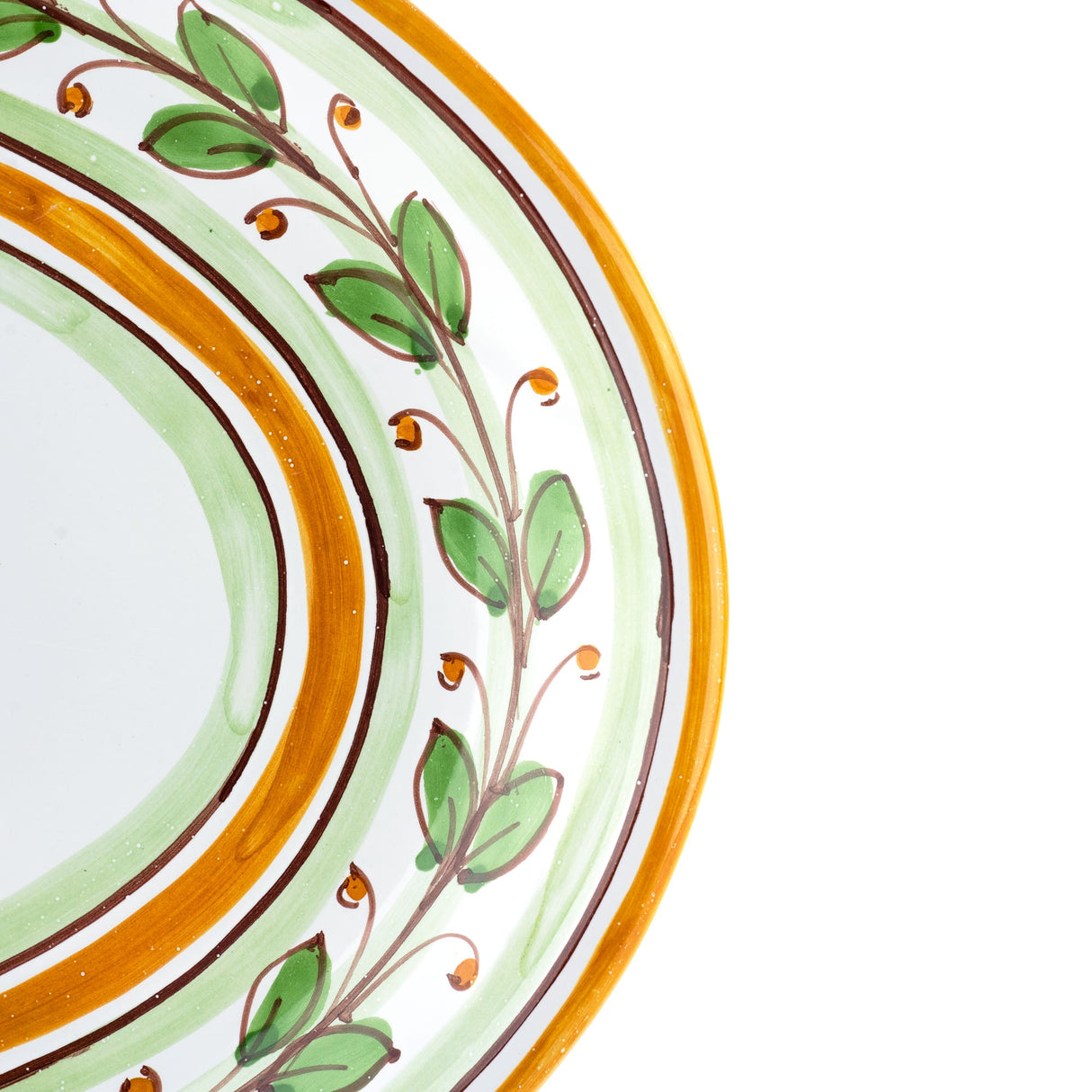 Vassoio ovale in ceramica di Caltagirone decoro Acanto