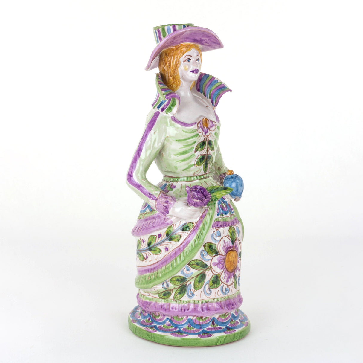 Lumiera Donna in Ceramica di Caltagirone Fatta a Mano