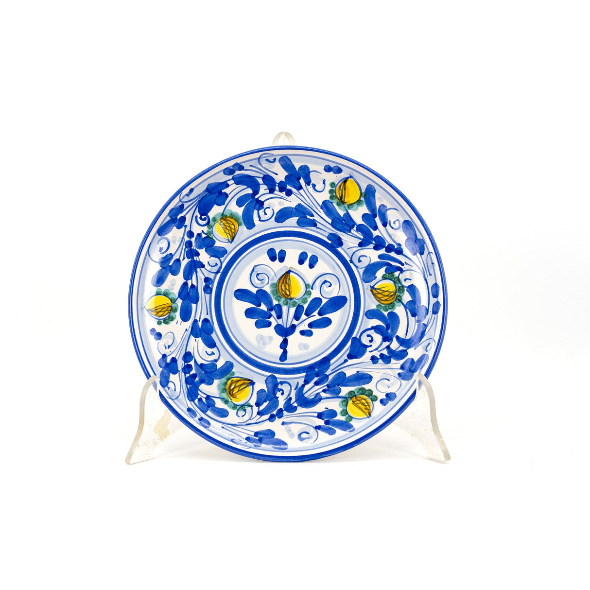 Set of three ornamental wall plates with 17th century BLUE decoration
