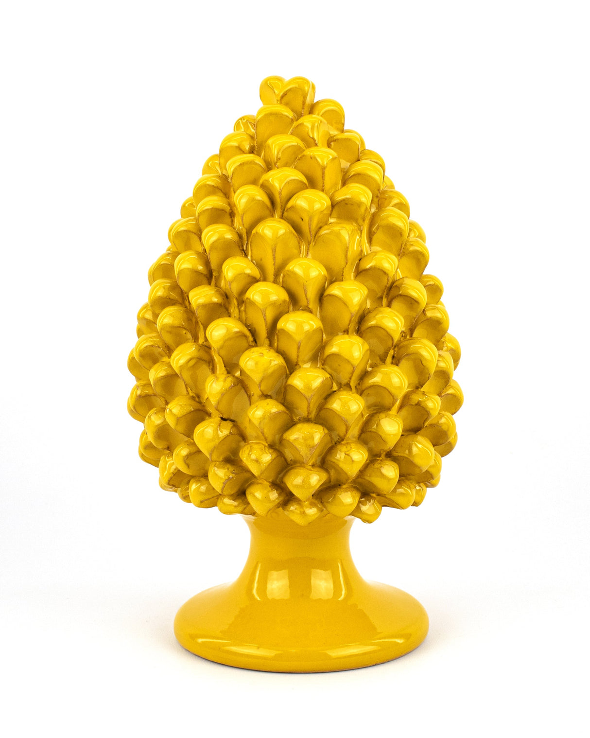 Pigna Gialla in Ceramica di Caltagirone Fatta a Mano H cm 30