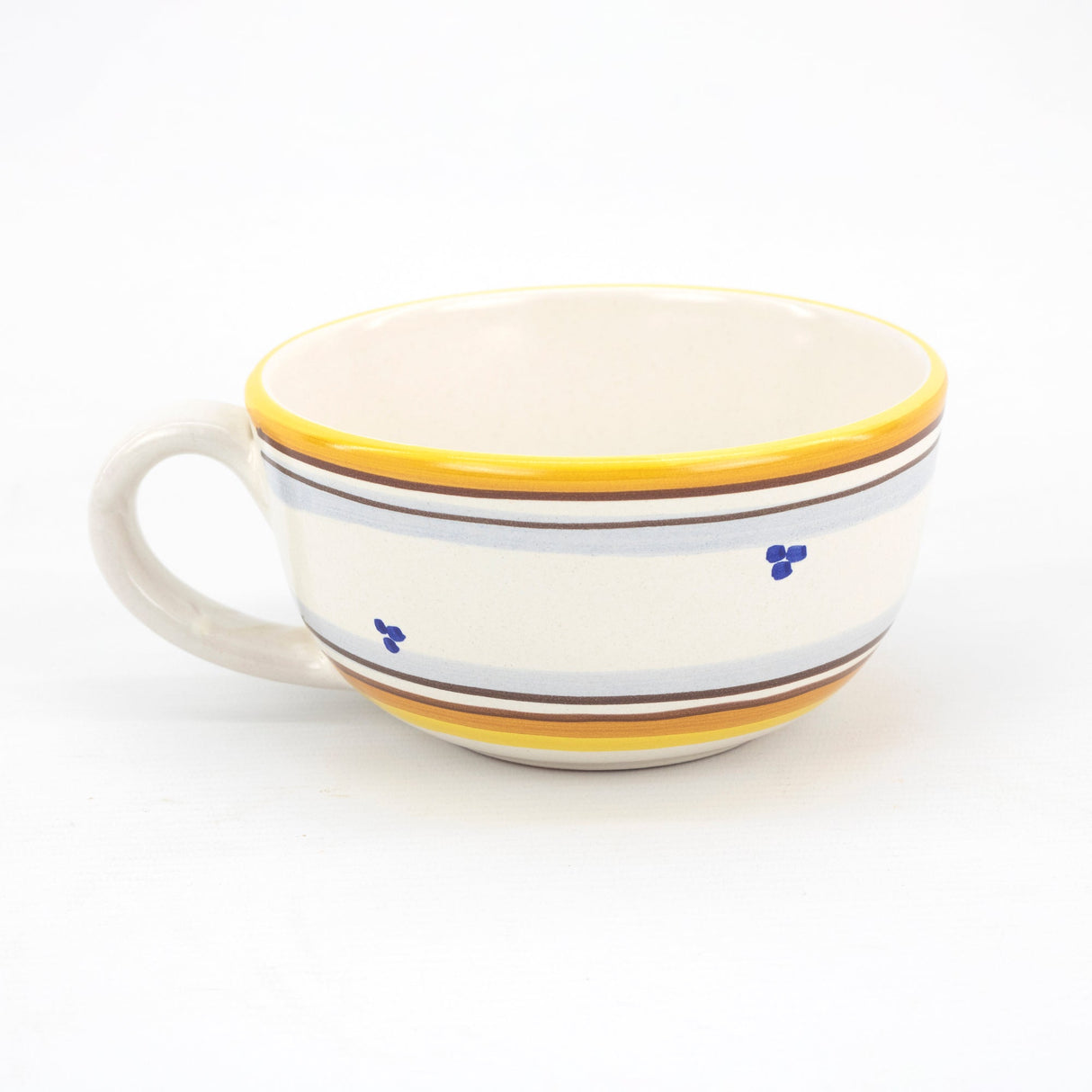 Jumbo cup with plate tray for biscuits / brioche AMBRA decoration
