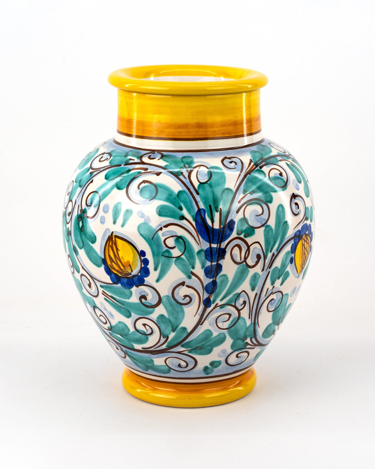Vaso ornamentale porta essenze in ceramica di Caltagirone