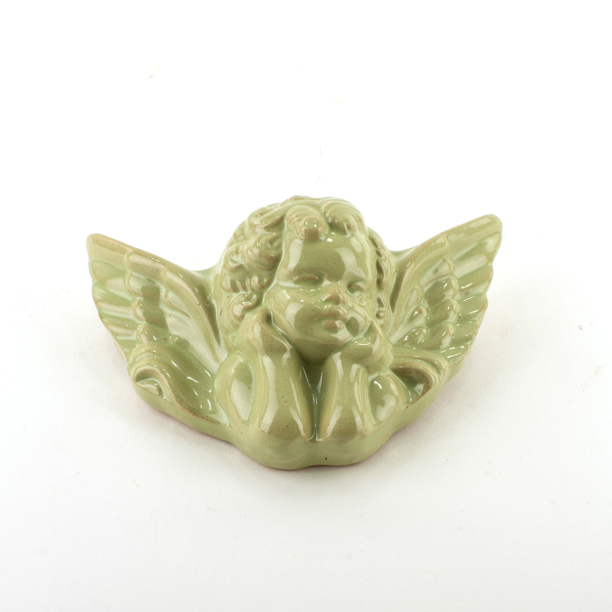 Angelo in Ceramica di Caltagirone Fatto a Mano, Idea Regalo di Natale 2 Pezzi