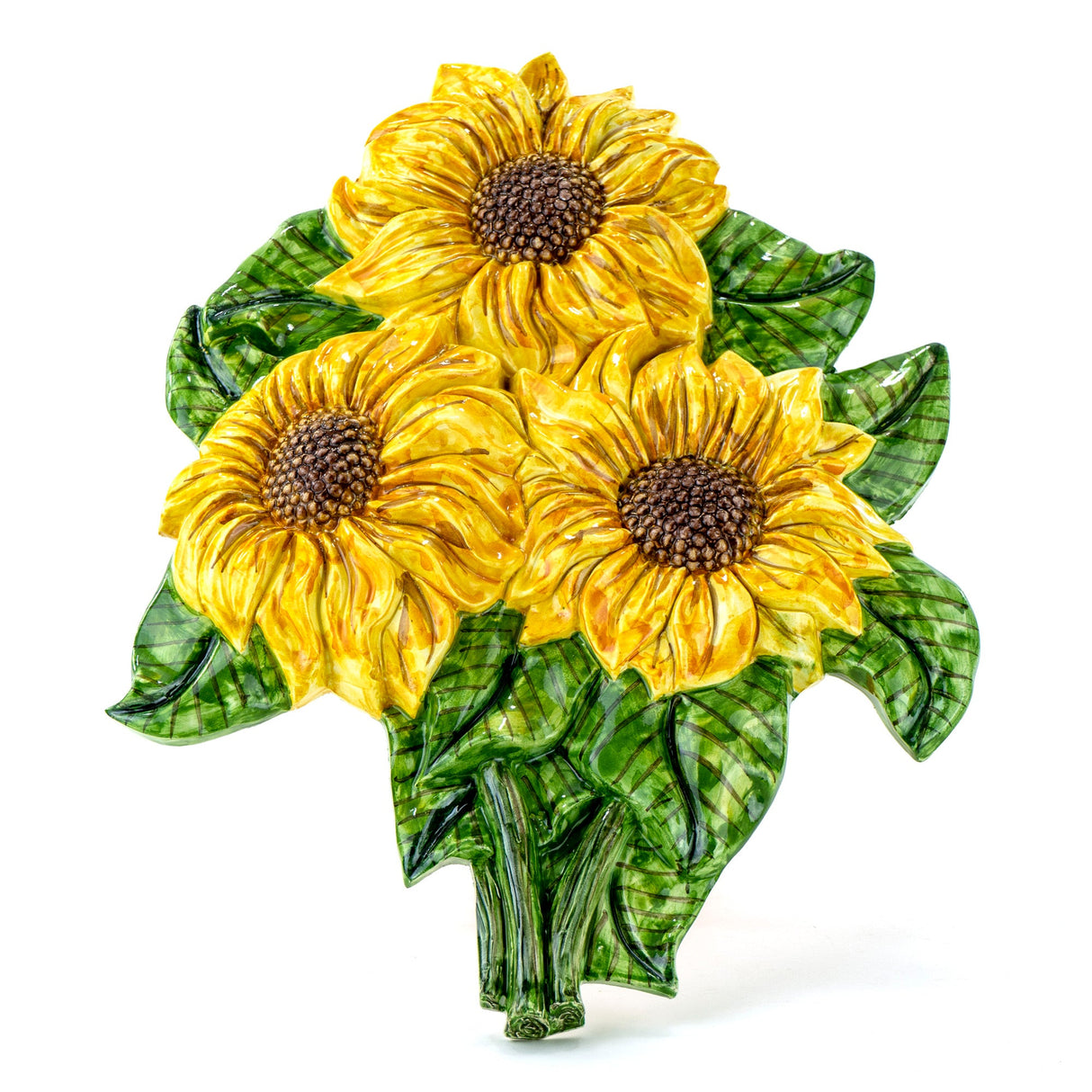 Girasole in ceramica siciliana fatto a mano