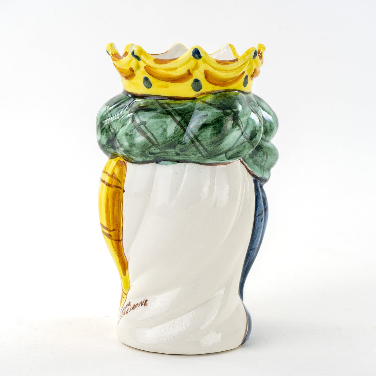 Testa di moro donna decorata H cm 17 fatta a mano Sicilia