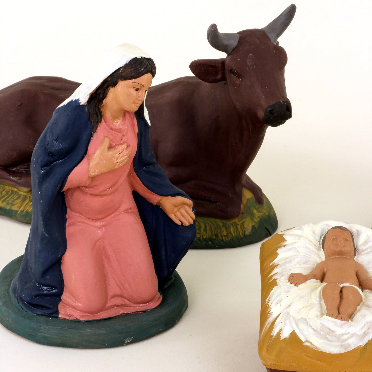 Statuine Natività Presepe in terracotta, statuine in ceramica di Caltagirone decorate a mano, idea regalo per Natale