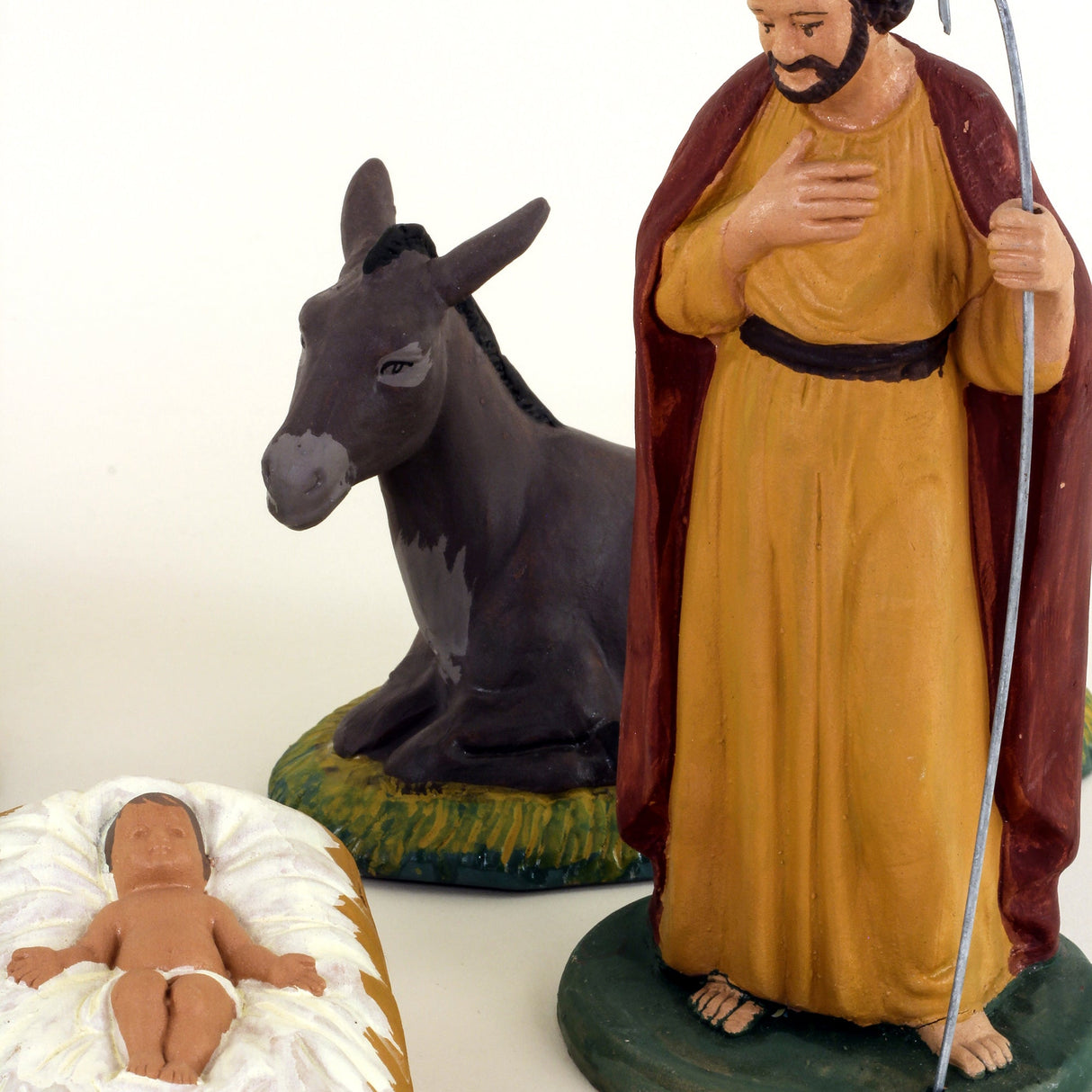 Statuine Natività Presepe in terracotta, statuine in ceramica di Caltagirone decorate a mano, idea regalo per Natale