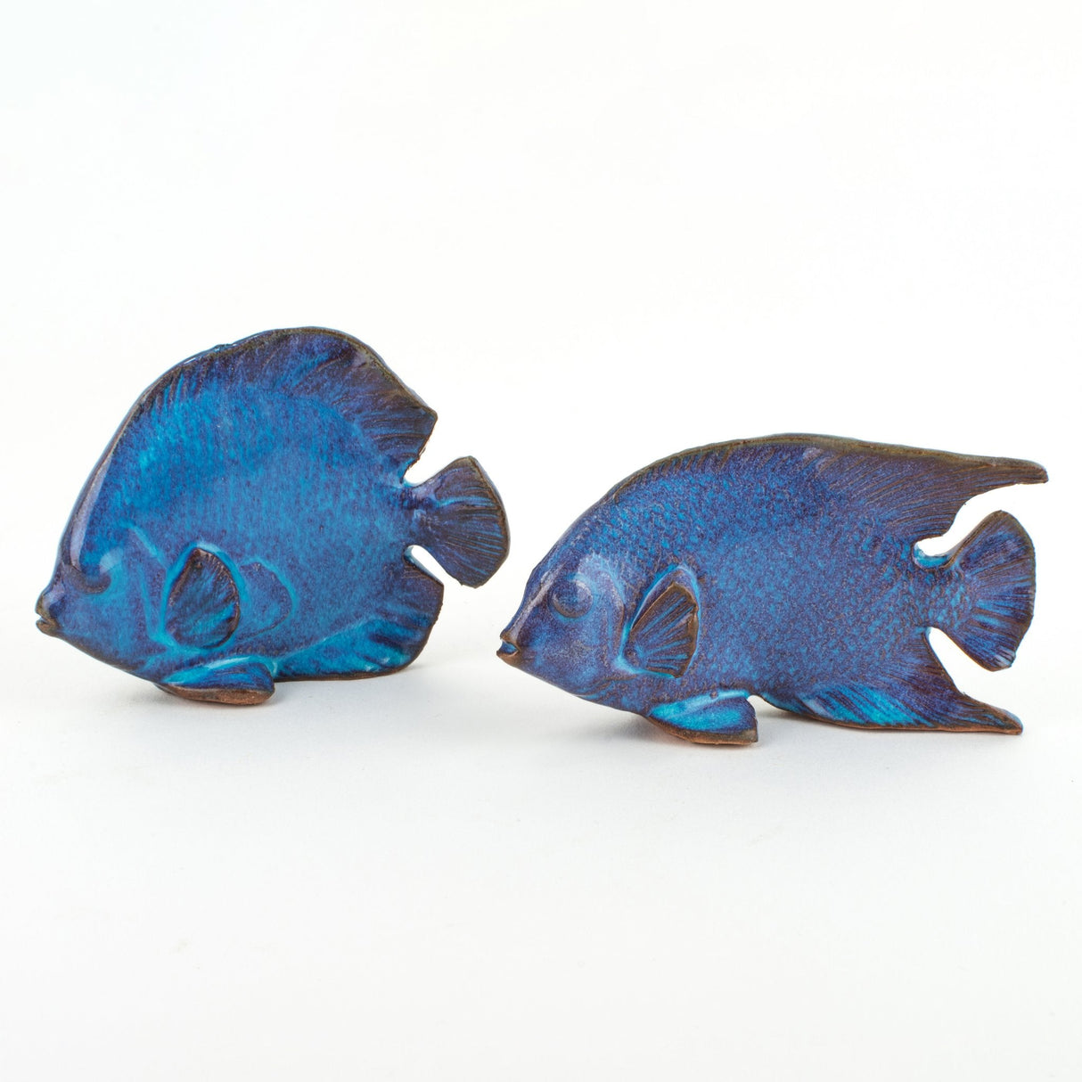 Pesci in Ceramica, Set 2 Pesci Fatti a Mano. Ceramiche di Caltagirone