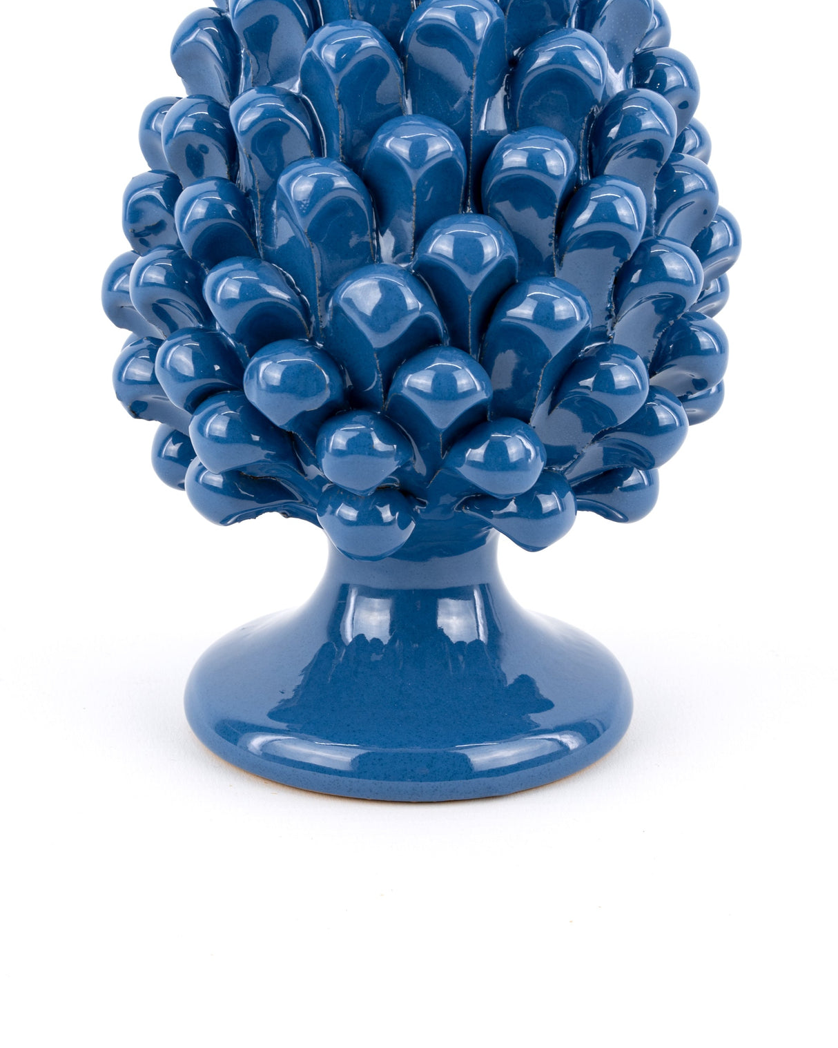 Pigna soprammobile H cm 20 in Ceramica di Caltagirone Fatta a Mano Blu Cobalto