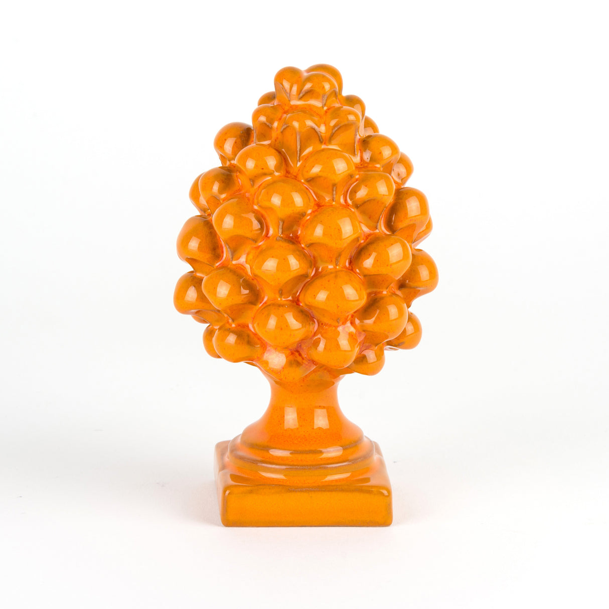 Pigna Ornamentale in Ceramica Fatta a Mano H cm 14