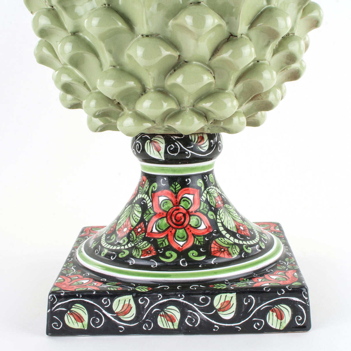 Pigna 2 pezzi (H cm 50) in ceramica di Caltagirone fatta a mano.