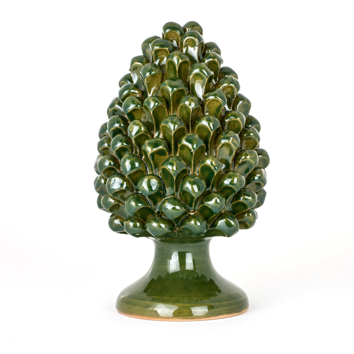 Pigna Verde in Ceramica di Caltagirone Fatta a Mano H cm 25