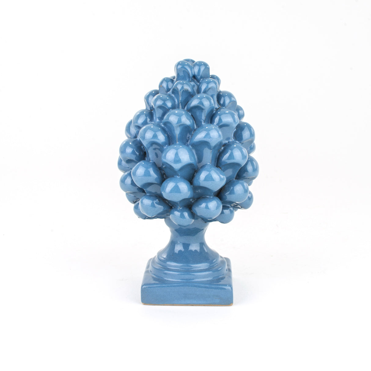 Pigna Blu Cobalto H cm 14 in Ceramica di Caltagirone Fatta a Mano