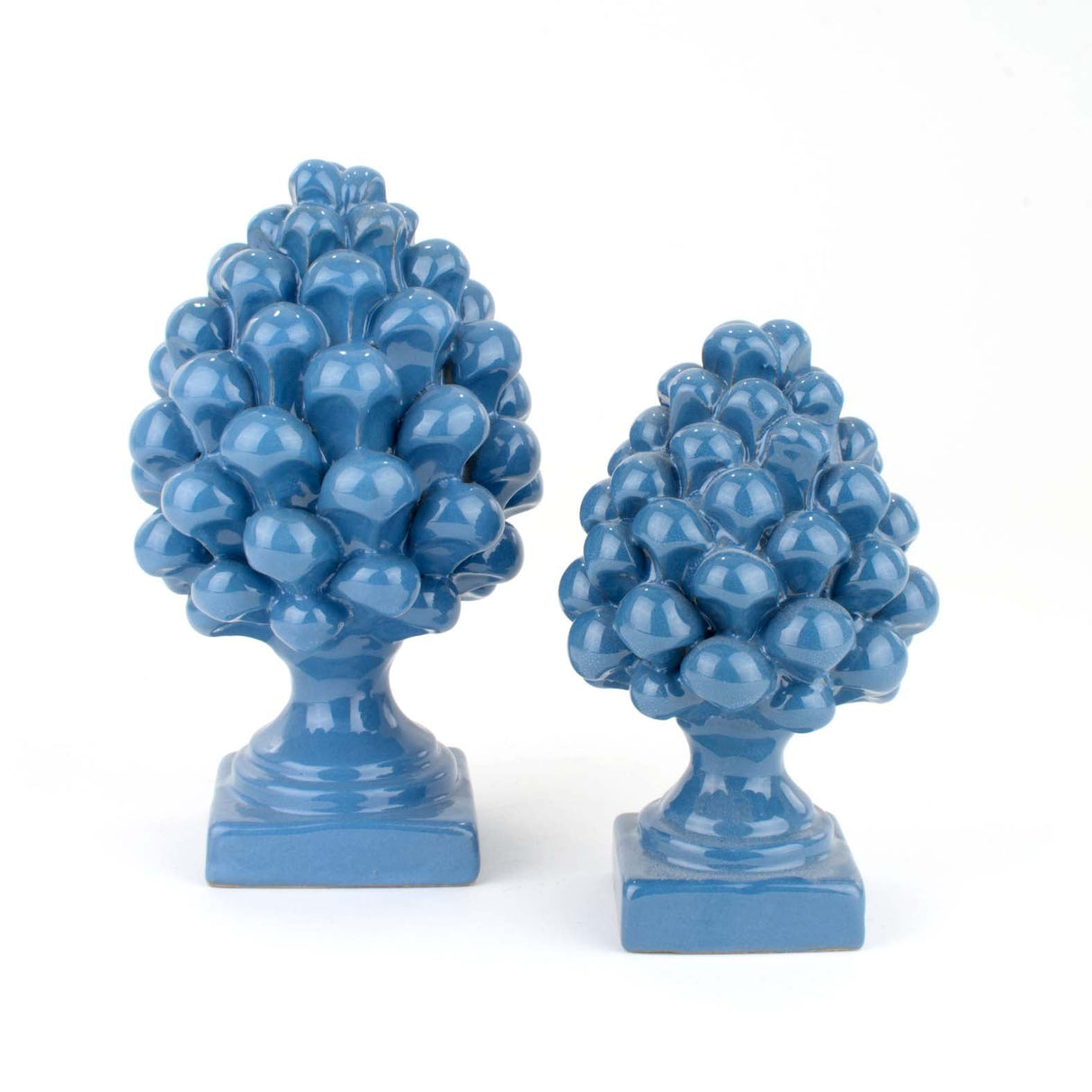 Pigna Blu Cobalto H cm 14 in Ceramica di Caltagirone Fatta a Mano