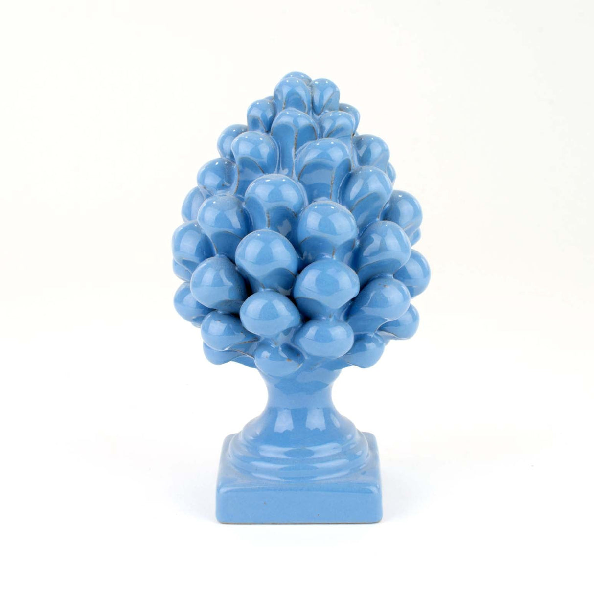 Pigna Azzurra H cm 14 in Ceramica di Caltagirone Fatta a Mano