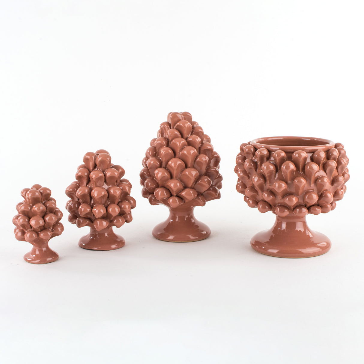 Pigna in Ceramica di Caltagirone Fatta a Mano H 12