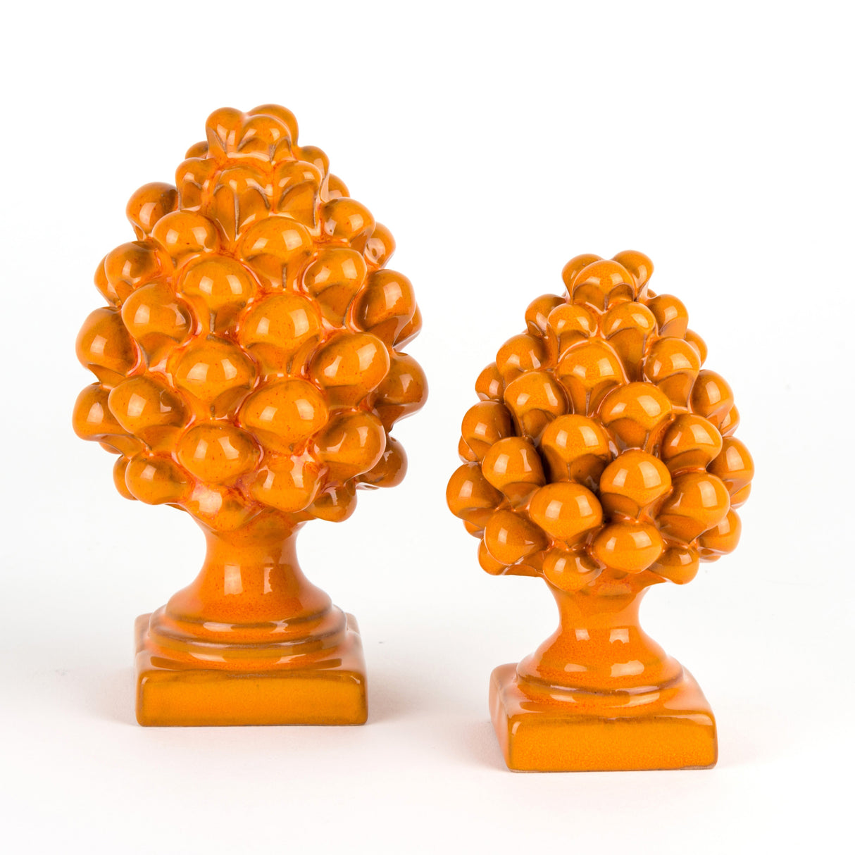 Pigna Ornamentale in Ceramica Fatta a Mano H cm 14