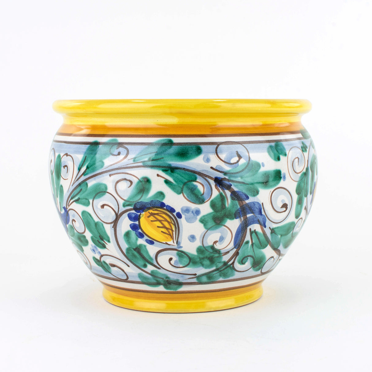 Cache-Pot portavaso in Ceramica Fatto a Mano, Ceramica di Caltagirone