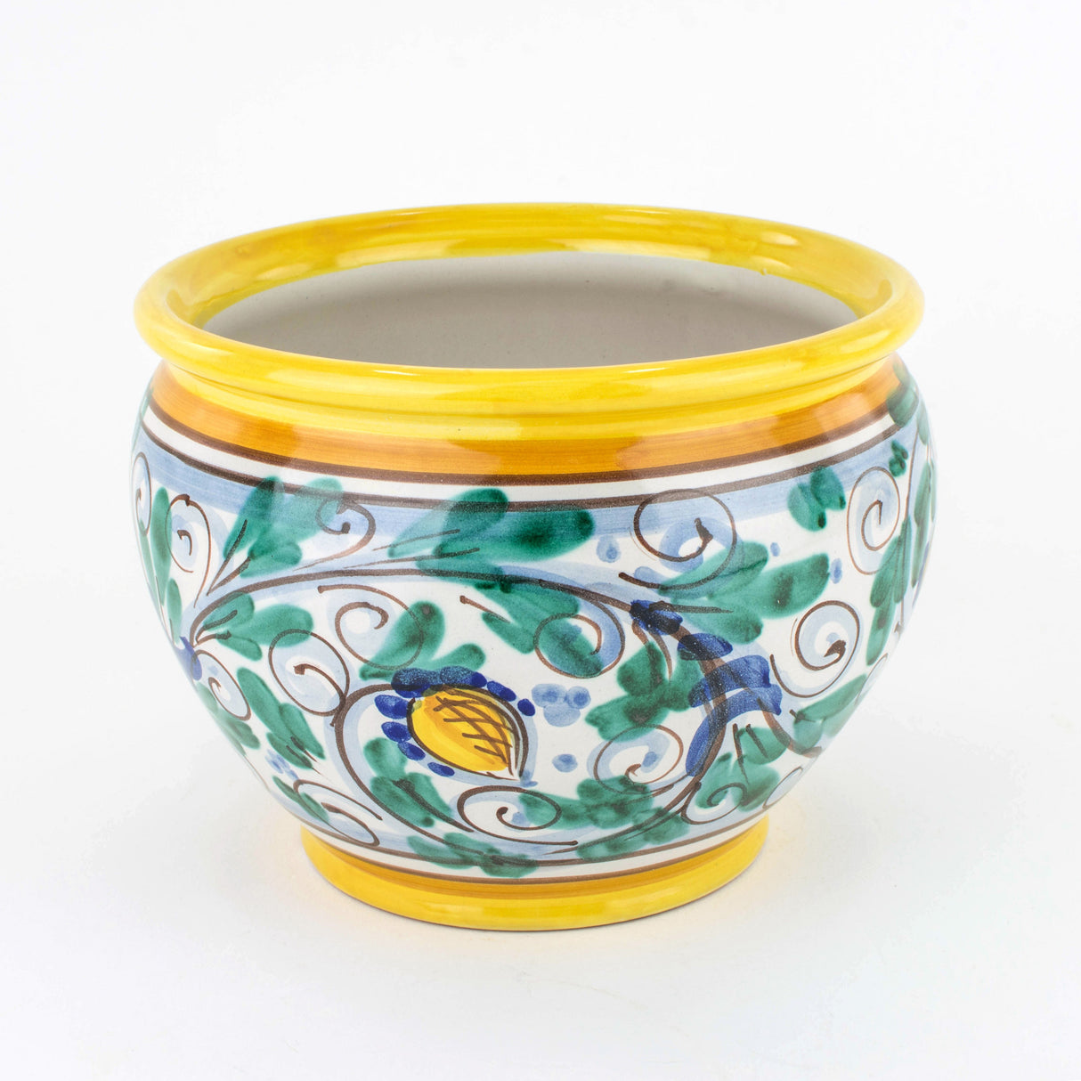 Cache-Pot portavaso in Ceramica Fatto a Mano, Ceramica di Caltagirone
