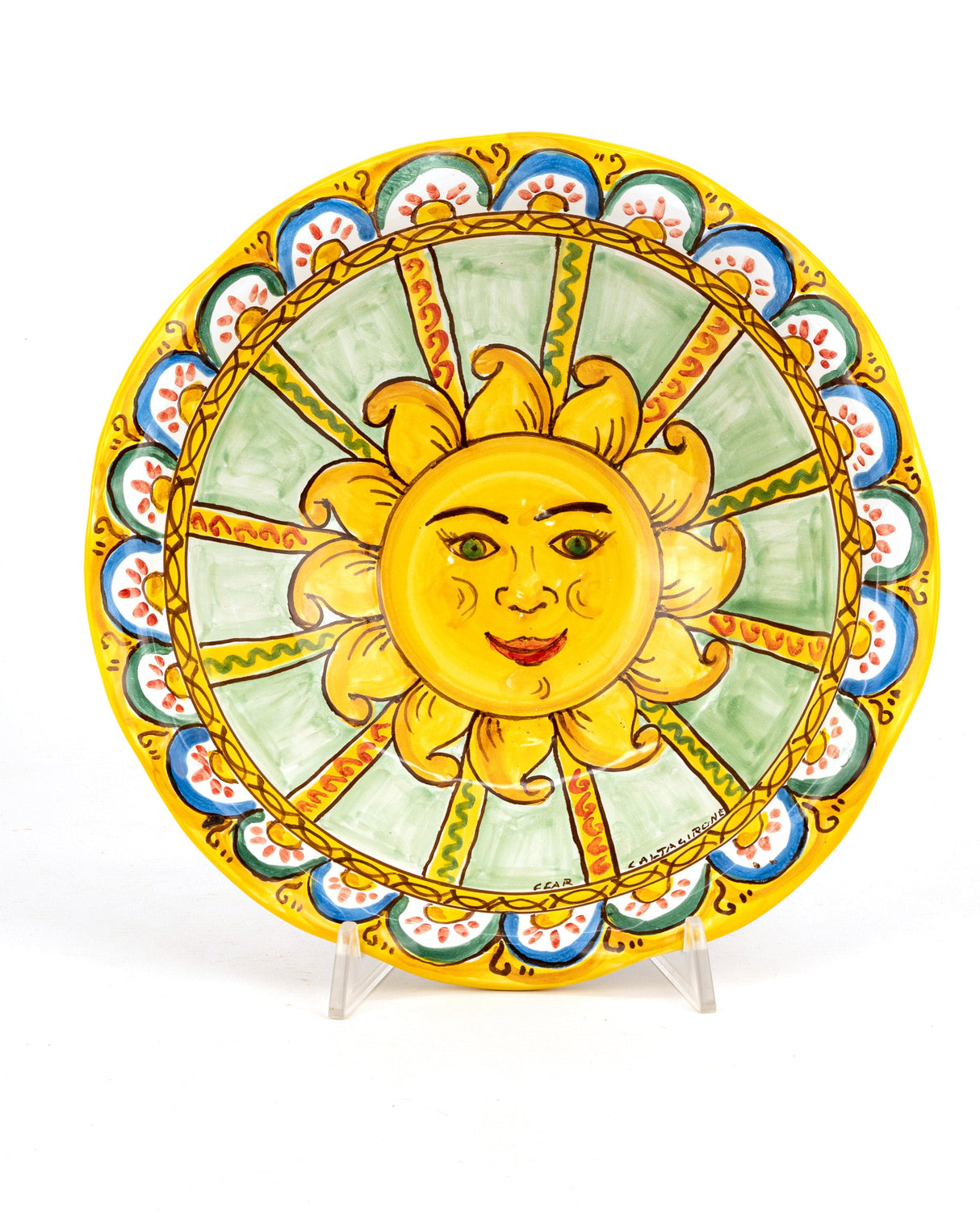 Sicilian Cart Style Sweets Holder Centerpiece and Almond Pastries