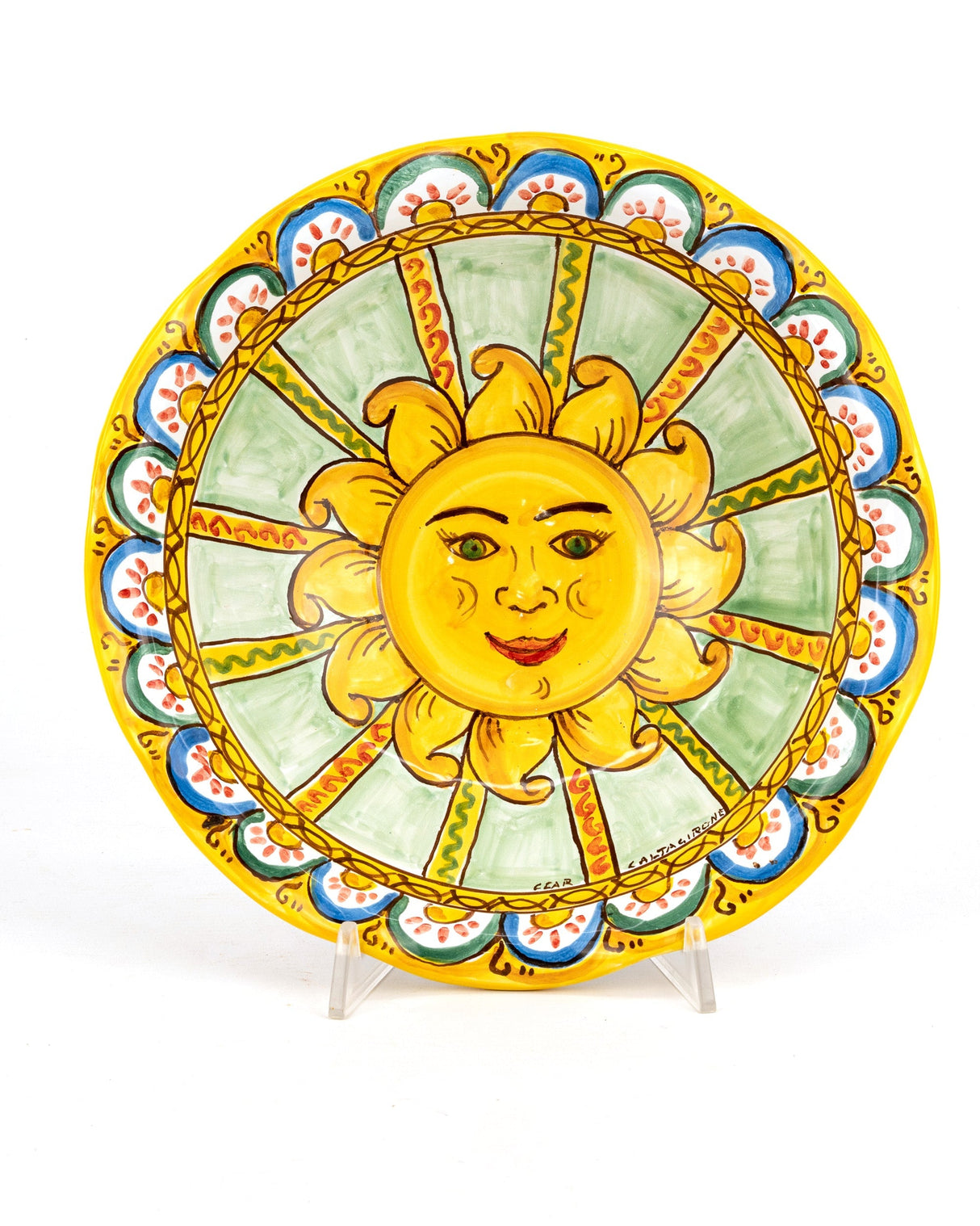 Centrotavola portadolci in Stile Carretto Siciliano con Sole