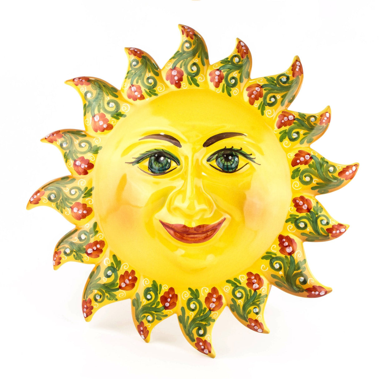 Sole Siciliano in Ceramica fatto e decorato a mano