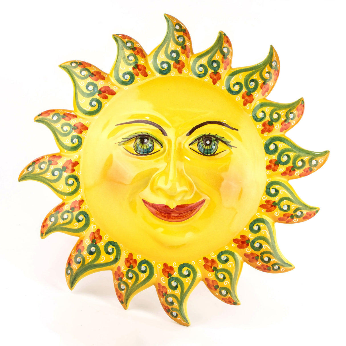 Sole Siciliano in Ceramica fatto e decorato a mano