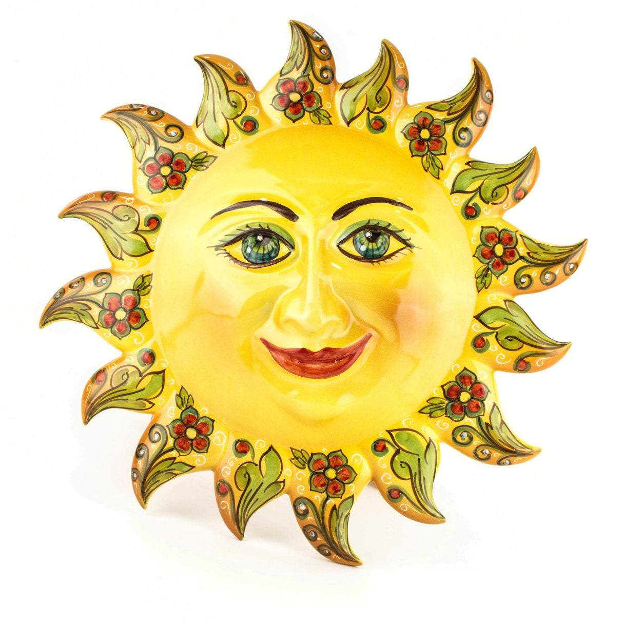 Sole Siciliano in Ceramica fatto e decorato a mano