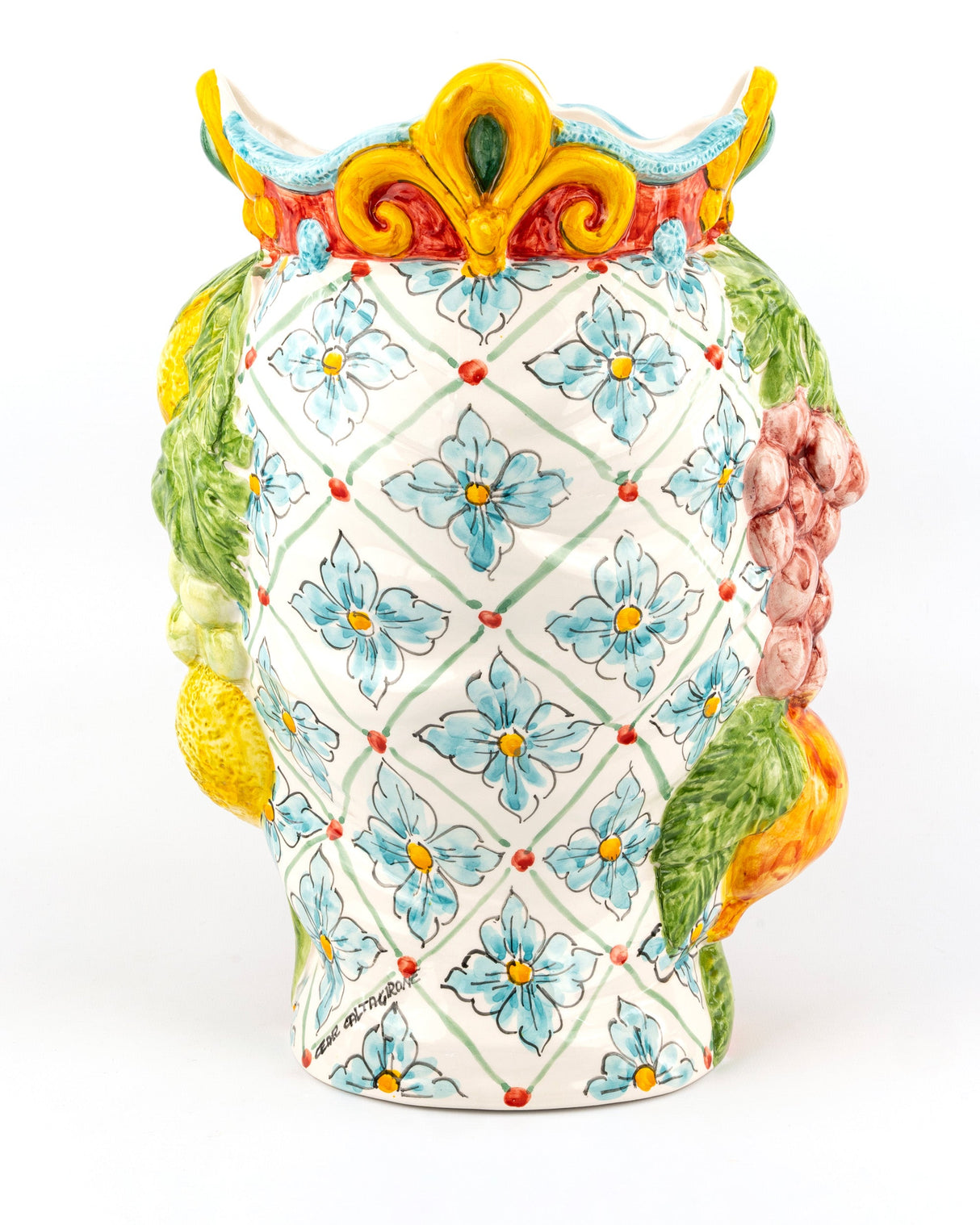 Testa Mora di Sicila H 37 cm Testa Regina siciliana fatta a mano