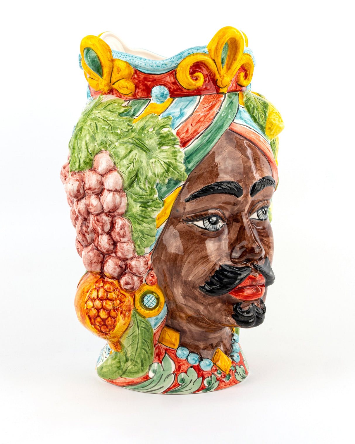 Testa Moro di Sicila H 37 cm Testa di Moro siciliana fatta a mano