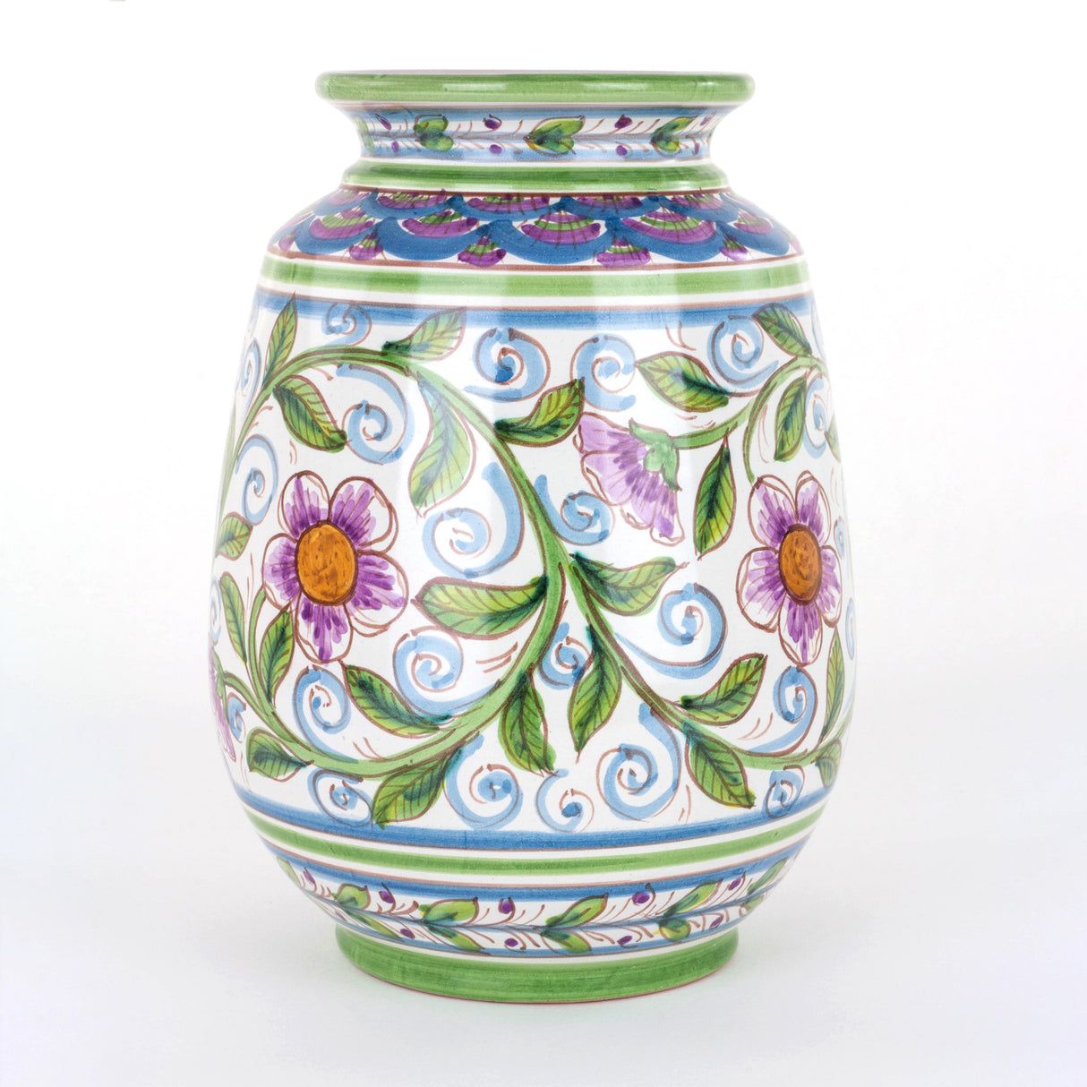 Vaso Ornamentale in Ceramica siciliana Decorato a Mano