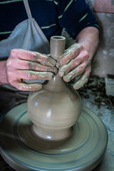 Vaso vasetto Ornamentale in Ceramica di Caltagirone Decorato a Mano