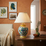 Sicilian ceramic lamp hand decorated H cm 21 lamp 