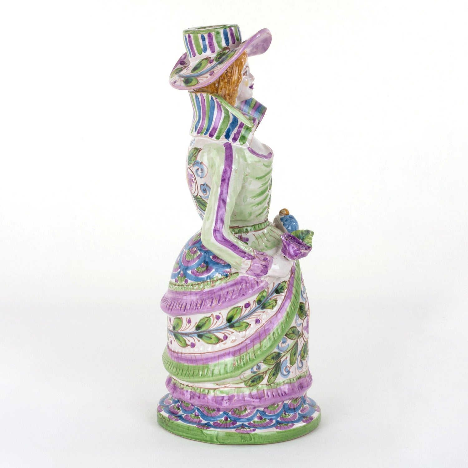 Lumiera Donna in Ceramica di Caltagirone Fatta a Mano