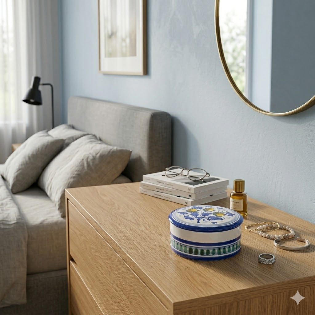 Ceramic jewelry box Ø cm 16 