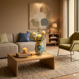 Vaso ornamentale ceramica siciliana H 25 decoro '600 GIALLO