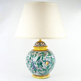 Lume lampada in ceramica di Caltagirone decorato a mano, lampada da tavolo artistica